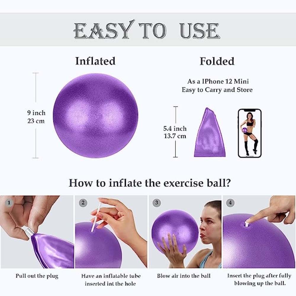Mini Yoga Ball (Blue) - Picture 5 of 5